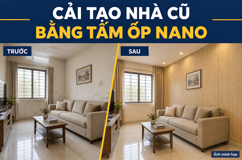 Có nên cải tạo nhà cũ bằng tấm ốp nhựa Nano không?