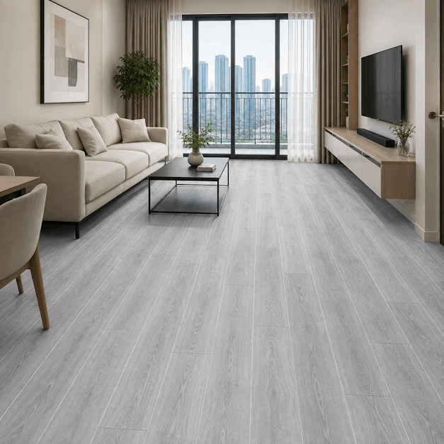 công trình Sàn Nhựa Hèm Khóa SPC 5mm SG 1001
