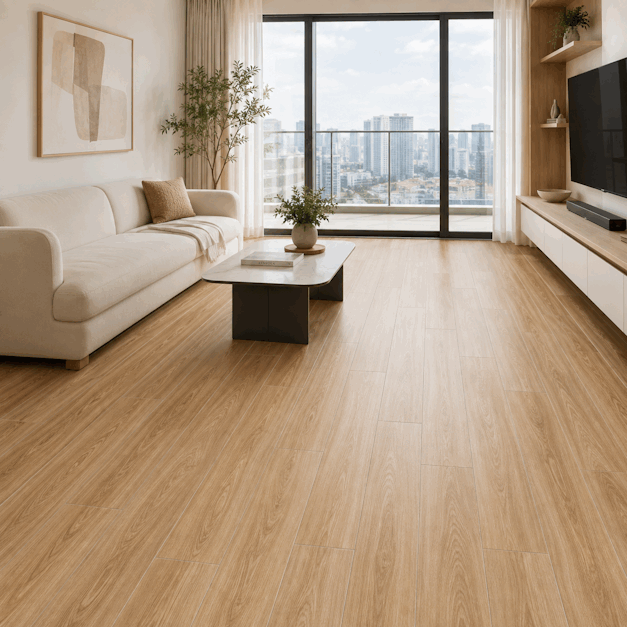 công trình Sàn Nhựa Hèm Khóa SPC 5mm SG 1027