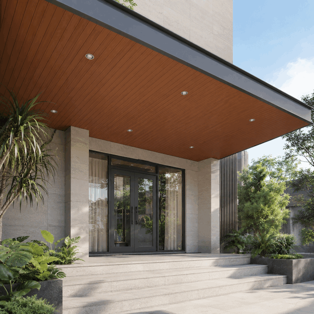 công trình Tấm Ốp ASA Red Wood