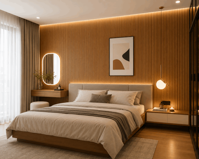 Tấm Ốp Lam 4 Sóng Cao SG-05 ốp phòng ngủ