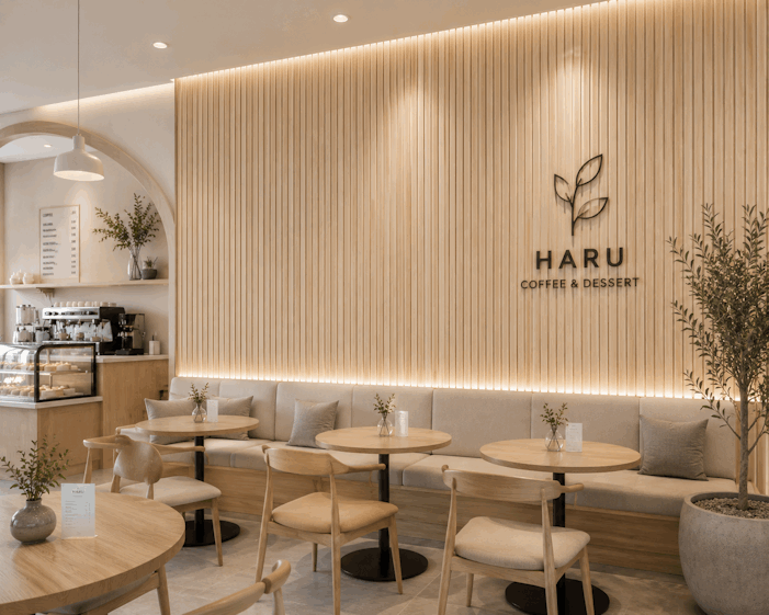 Tấm Ốp Lam 4 Sóng Cao SG-07 ốp tường quán cafe