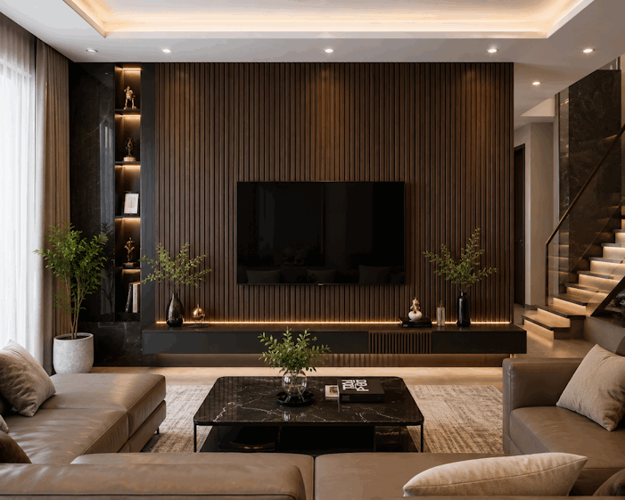 Tấm Ốp Lam 4 Sóng Cao SG-09 ốp phòng khách