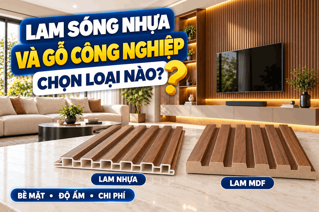 Lam sóng nhựa và gỗ công nghiệp: Chọn loại nào?
