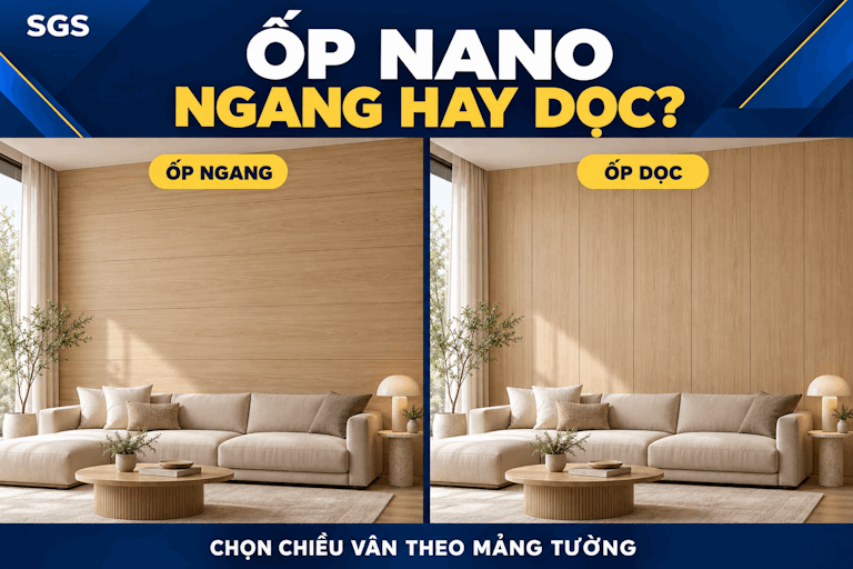 &nbsp;Ốp Nano ngang hay dọc? Cách chọn chiều vân đẹp