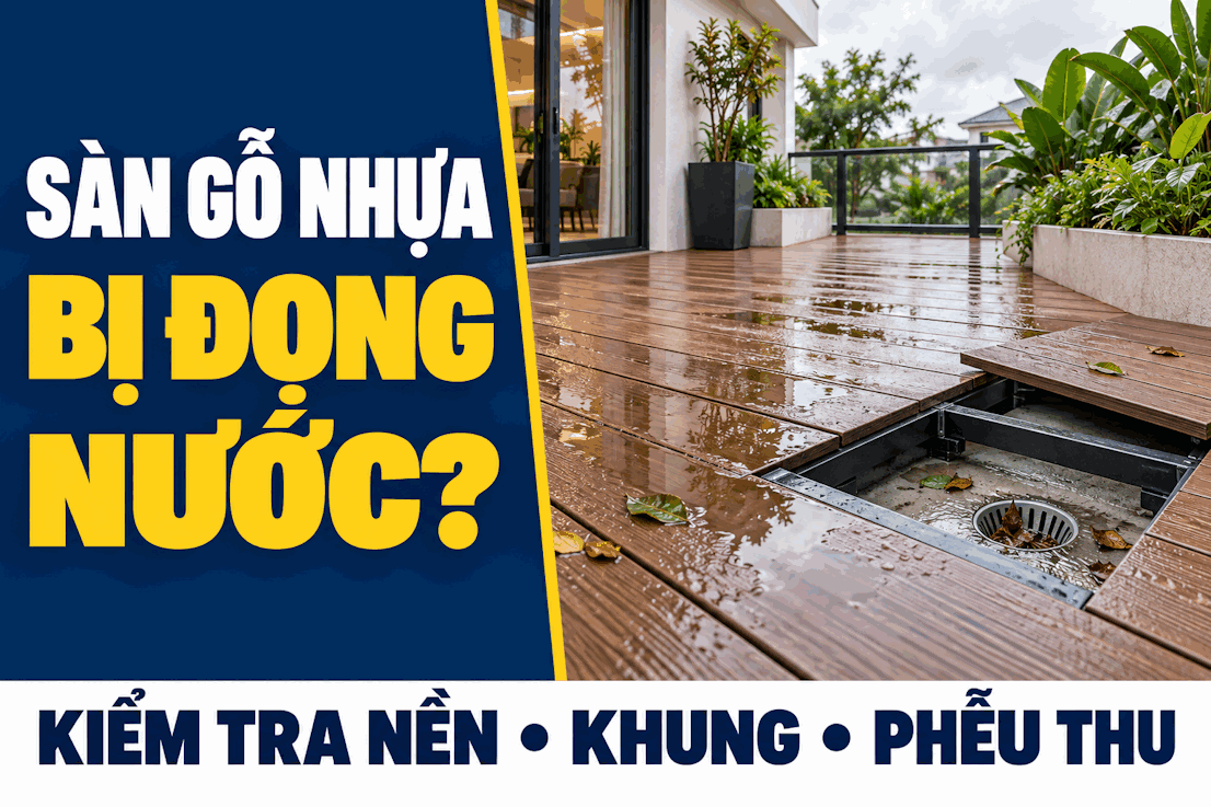 Sàn gỗ nhựa bị đọng nước: Kiểm tra và xử lý