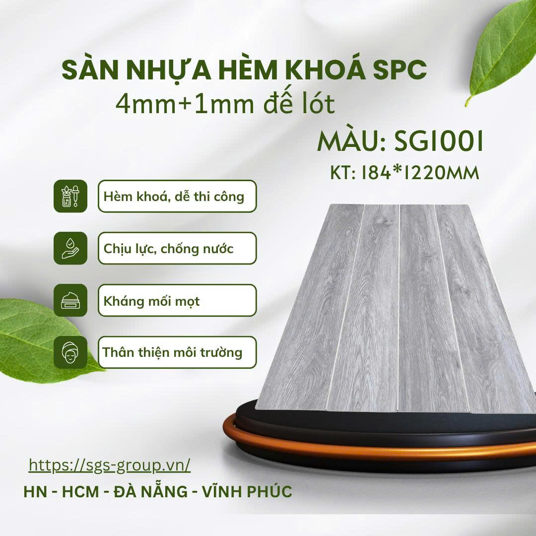 Sàn Nhựa Hèm Khóa SPC 5mm SG 1014