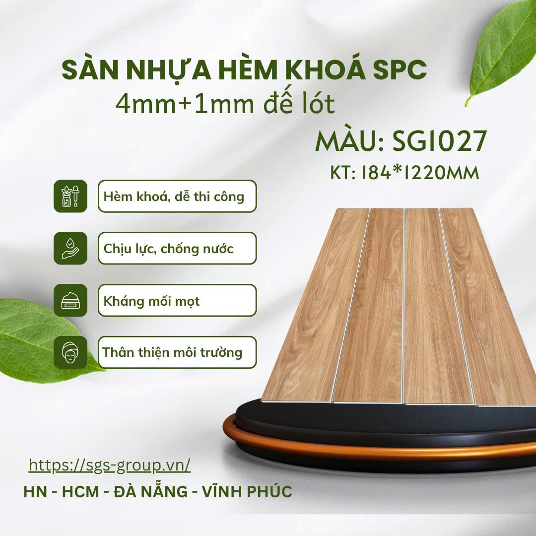 Sàn Nhựa Hèm Khóa SPC 5mm SG 1027