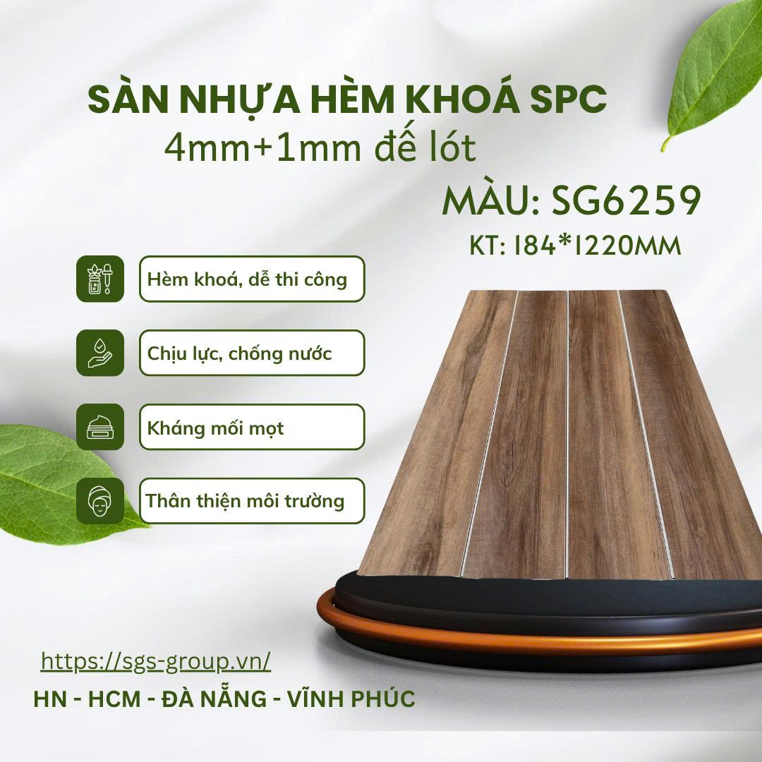 Sàn Nhựa Hèm Khóa 5mm SG 6259