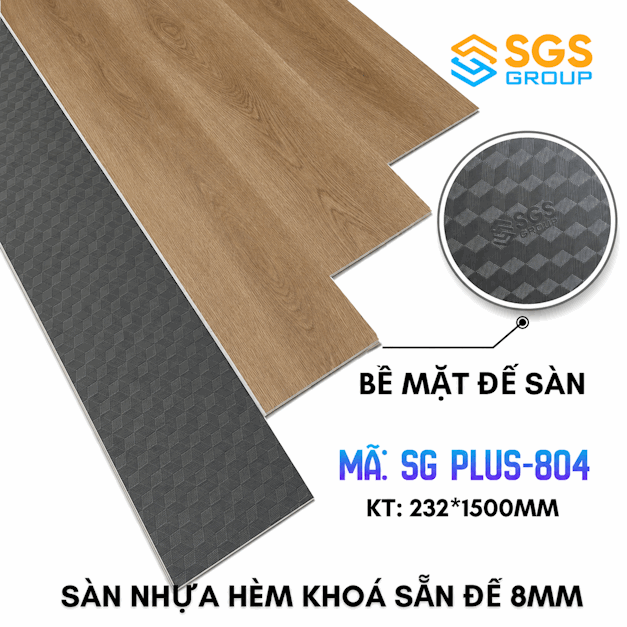 Sàn Nhựa Hèm Khóa 8mm SG PLUS-804