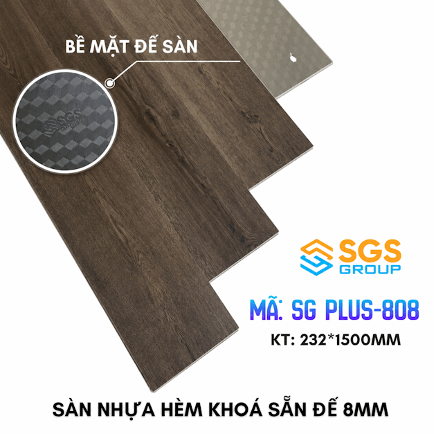 Sàn Nhựa Hèm Khóa 8mm SG PLUS-808