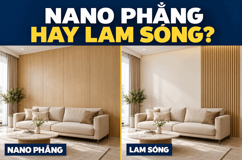 So sánh tấm ốp Nano và lam sóng: Chọn loại nào?