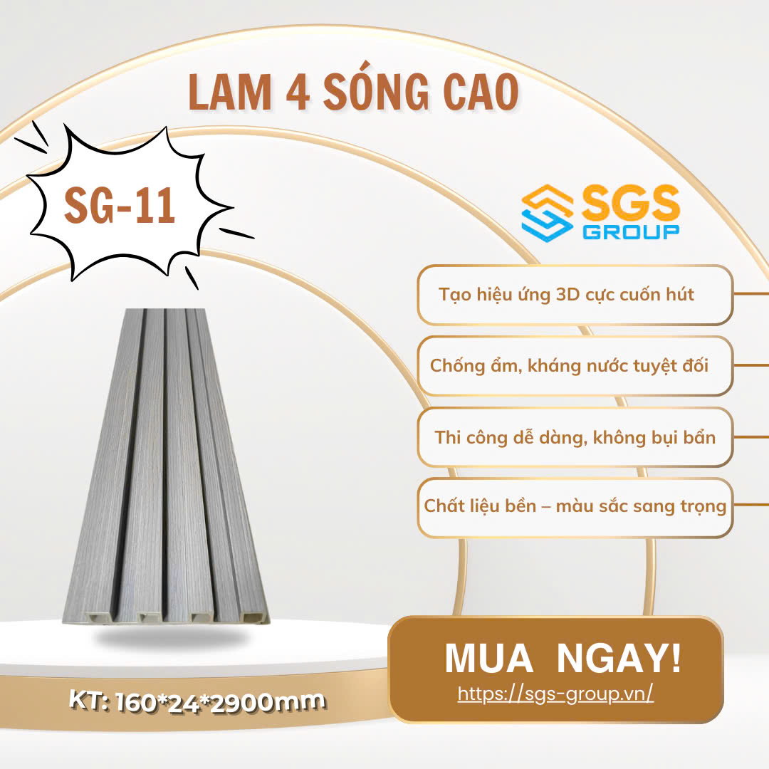 Tấm Ốp Lam 4 Sóng Cao SG-11