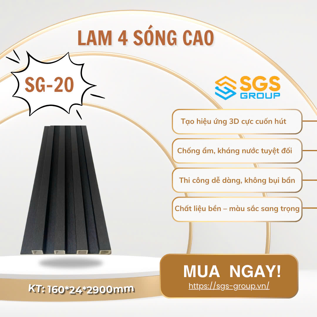 Tấm Ốp Lam 4 Sóng Cao SG-20