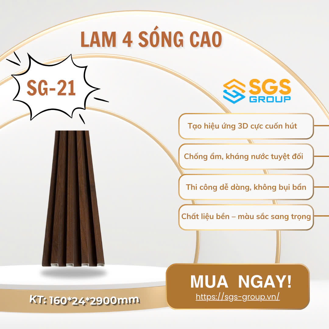 Tấm Ốp Lam 4 Sóng Cao SG-21