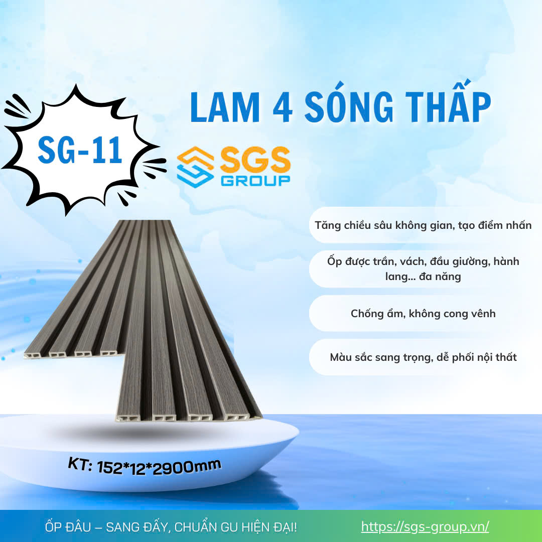 Tấm Ốp Lam 4 Sóng Thấp SG-11