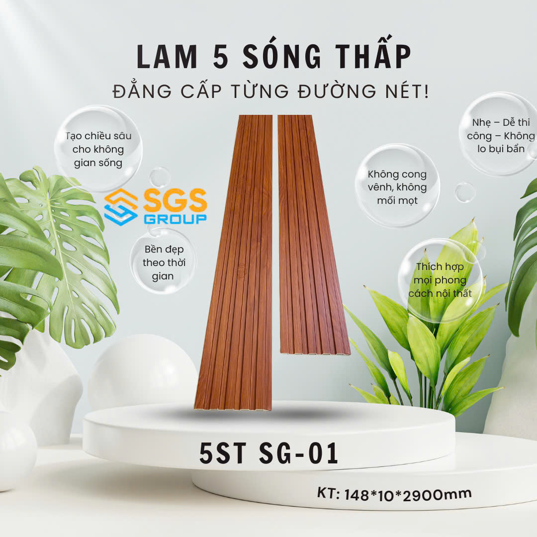 Tấm Ốp Lam 5 Sóng Thấp SG-01