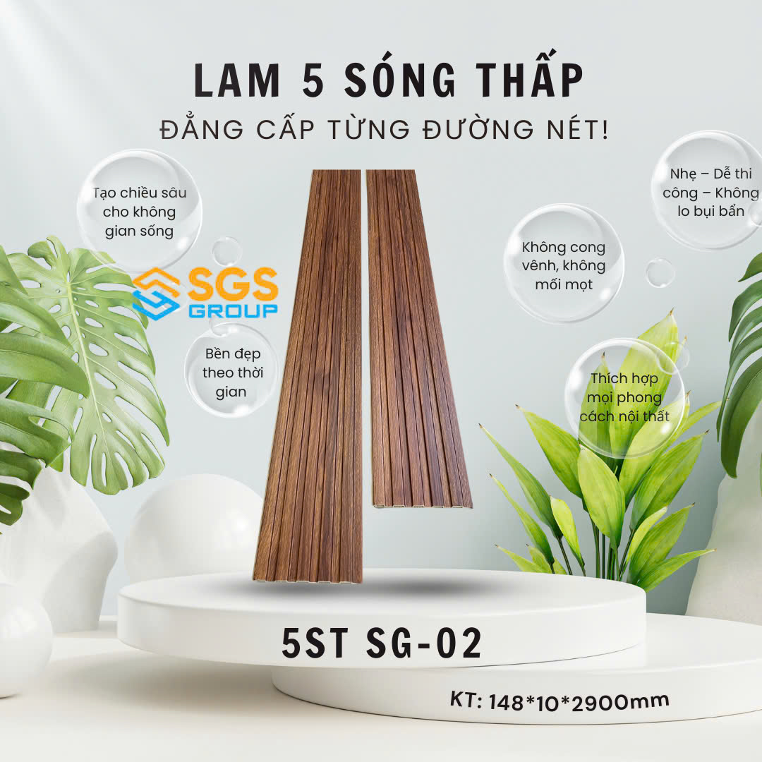 Tấm Ốp Lam 5 Sóng Thấp SG-02