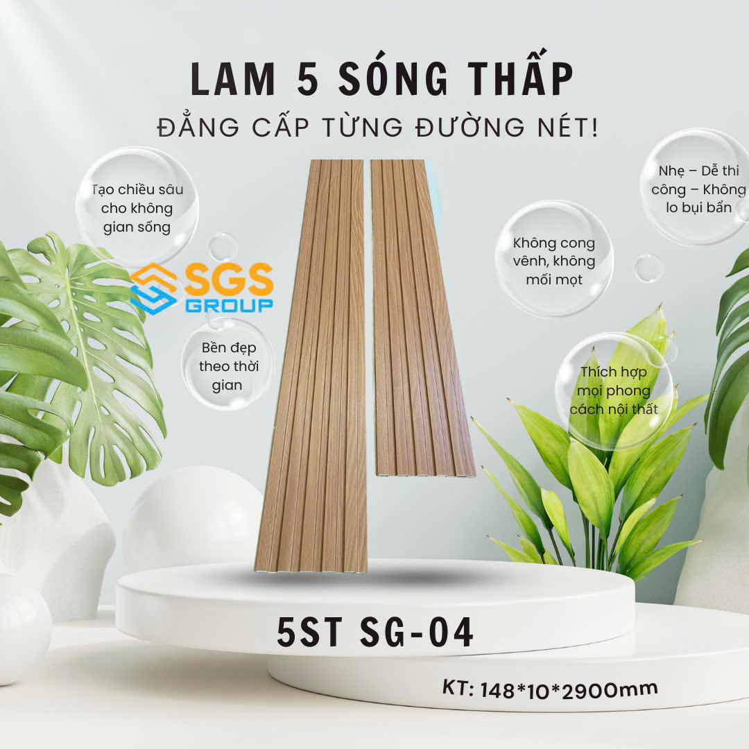Tấm Ốp Lam 5 Sóng Thấp SG-04