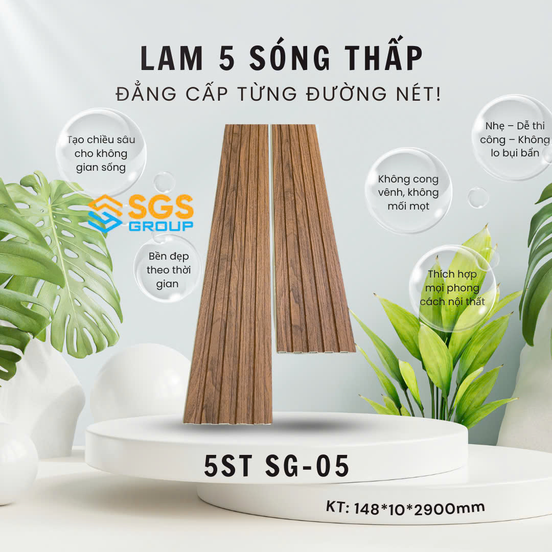 Tấm Ốp Lam 5 Sóng Thấp SG-05