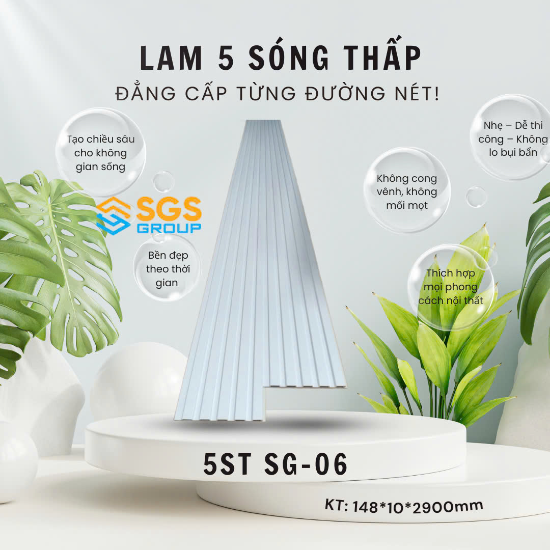 Tấm Ốp Lam 5 Sóng Thấp SG-06
