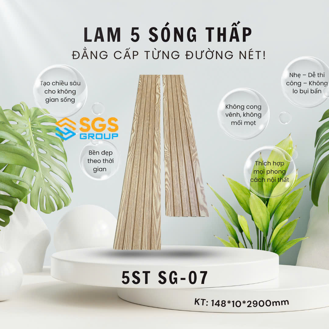 Tấm Ốp Lam 5 Sóng Thấp SG-07