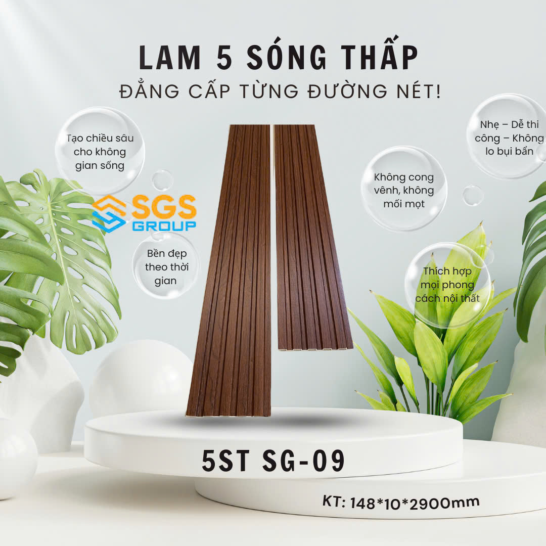 Tấm Ốp Lam 5 Sóng Thấp SG-09