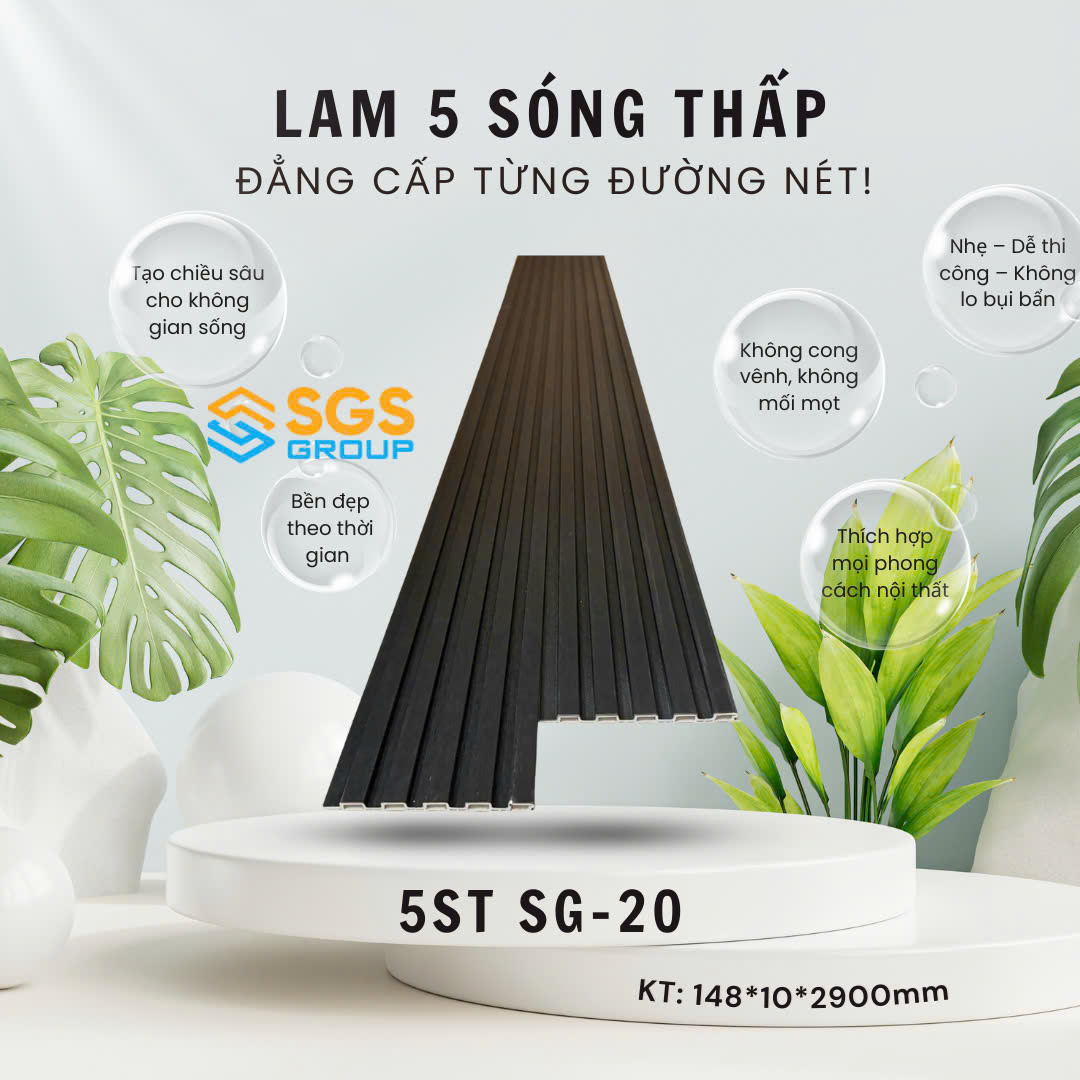 Tấm Ốp Lam 5 Sóng Thấp SG-20