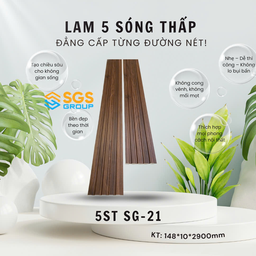 Tấm Ốp Lam 5 Sóng Thấp SG-21