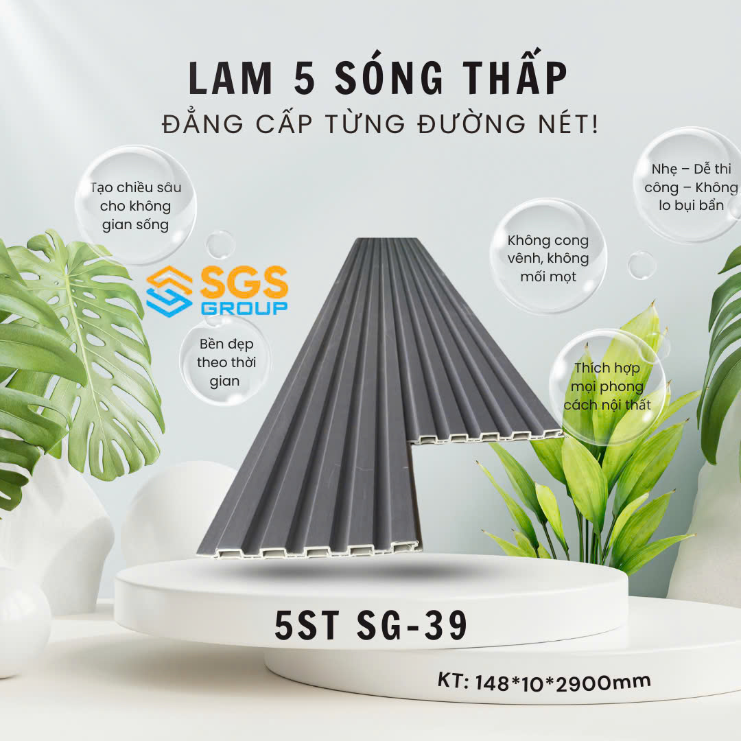 Tấm Ốp Lam 5 Sóng Thấp SG-39