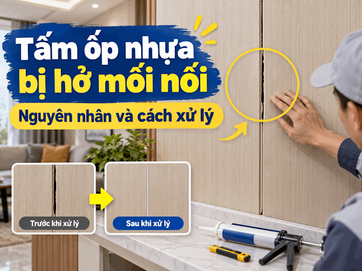 Tấm ốp nhựa bị hở mối nối: Nguyên nhân và cách xử lý