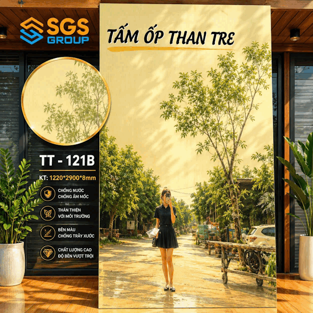 Tấm ốp than tre TT-121B
