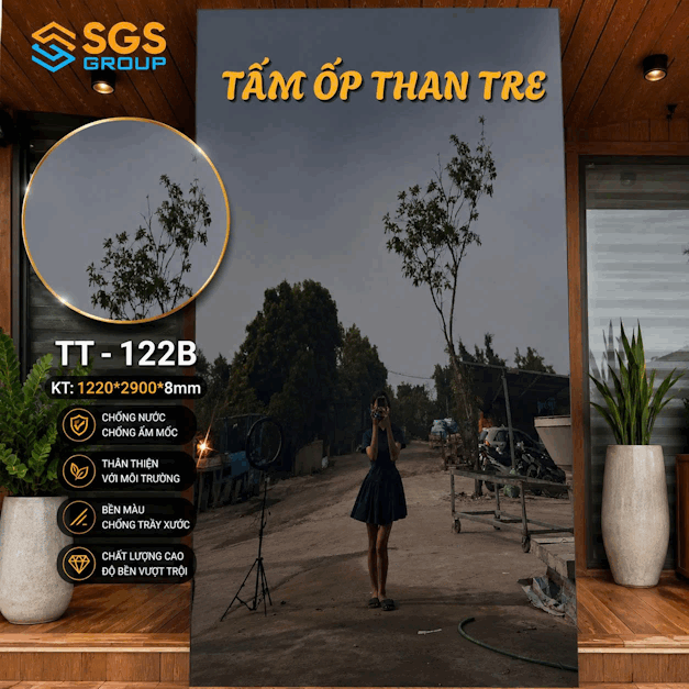 Tấm ốp than tre TT-122B