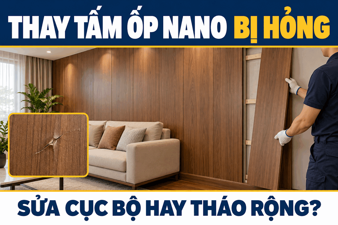 Thay tấm ốp Nano bị hỏng: Sửa cục bộ hay tháo rộng?