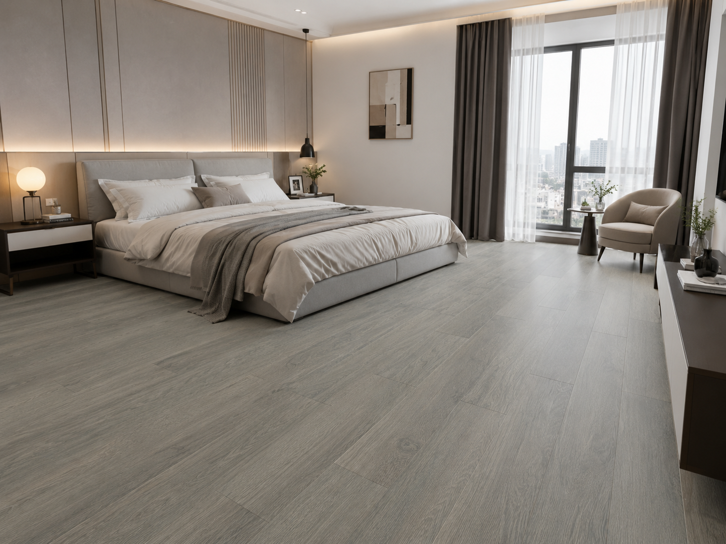 Sàn Nhựa Hèm Khóa 8mm SG PLUS-807 ốp sàn phòng ngủ