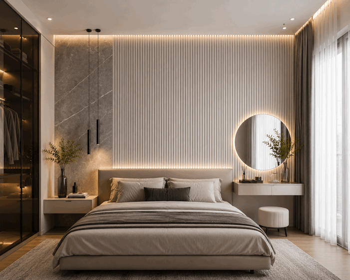 Tấm Ốp Lam 4 Sóng Cao SG-06 ốp phòng ngủ
