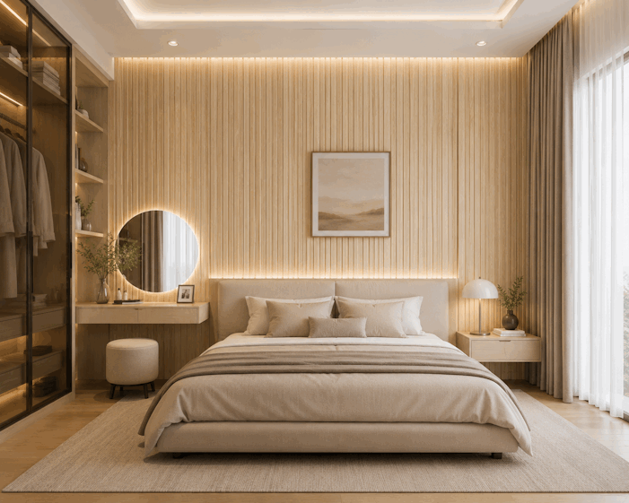Tấm Ốp Lam 4 Sóng Cao SG-07 ốp phòng ngủ
