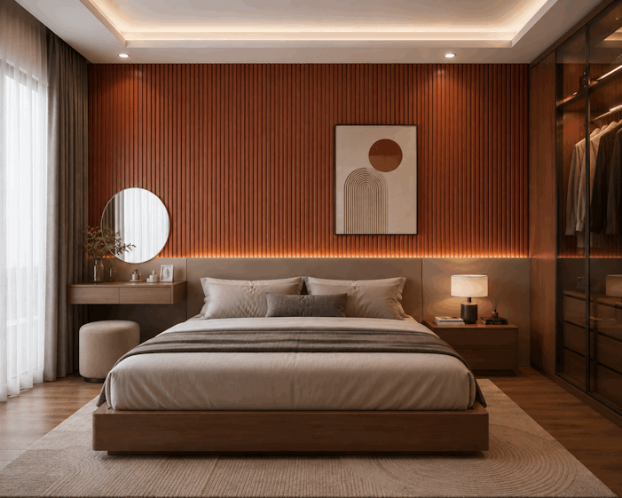 Tấm Ốp Lam 5 Sóng Thấp SG-01 ốp phòng ngủ