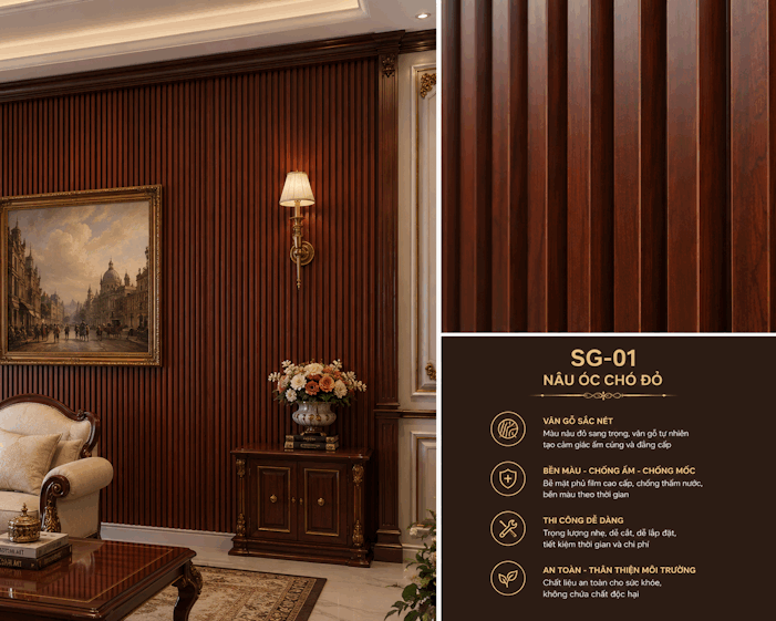 bề mặt Tấm ốp lam 3 sóng thấp SG-01