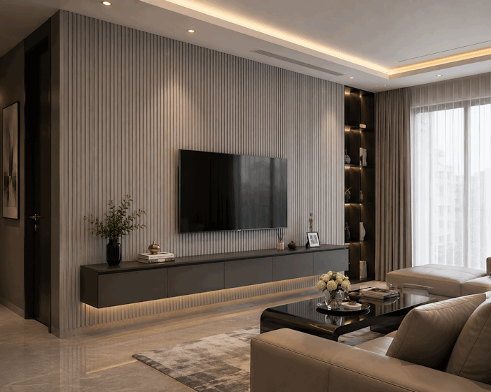 Tấm ốp lam 3 sóng thấp SG-39 ốp phòng khách