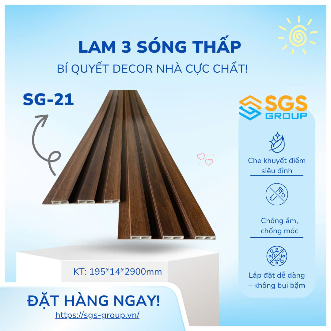 Tấm Ốp Lam 3 Sóng Thấp SG-21