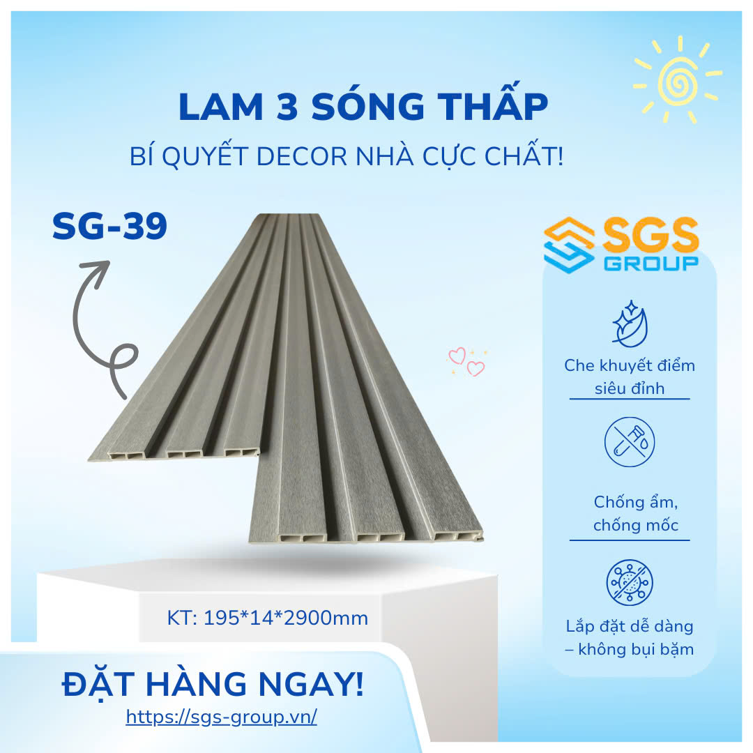 Tấm Ốp Lam 3 Sóng Thấp SG-39