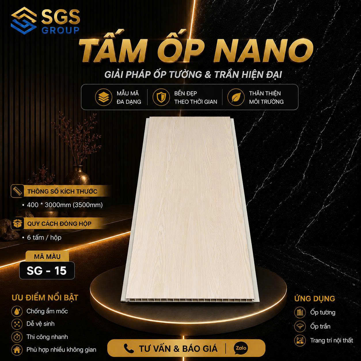 Tấm Ốp Nano SG-15