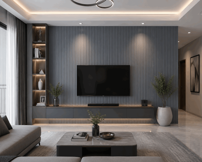 Tấm ốp lam 3 sóng thấp SG-11 ốp tường phòng khách